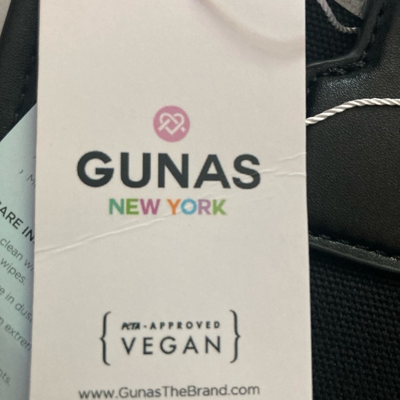 NWT Gunas New York Mini Tote style purse Crossbody Strap Dust Bag Oasis Black - Picture 4 of 7